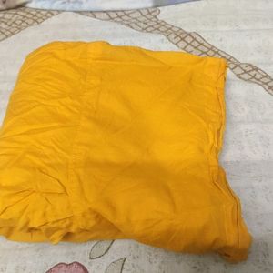 yellow colour pure cotton kalidar salwar