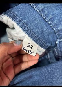 High Waisted Ripped Blue Jeans