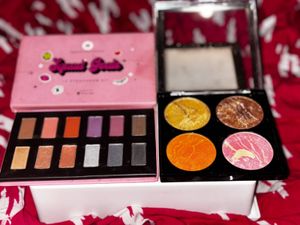 highlighters and eyeshadow