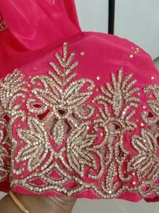 Elegant Pink dabka Embroidered Kurta