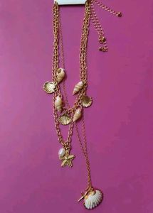 Boho Seashell Layered Necklace and rings from sava