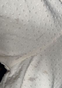 Cream Textured Puff Sleeve Top