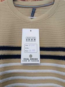 Striped Crew Neck Knit Sweater
