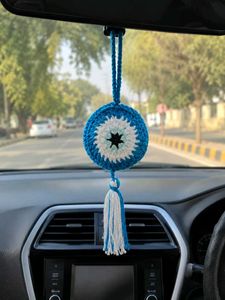 Crocheted Evil Eye 🧿 Car Charm 😍💓