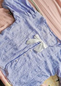 Cute Lavender Broderie Anglaise Top
