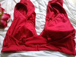 Vibrant Red Bikini Top