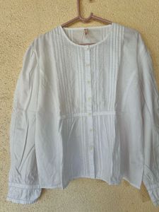 Classic White Pintuck Blouse