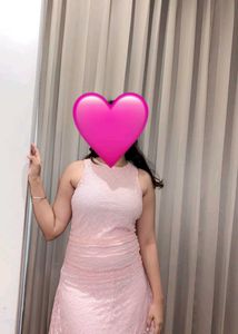 Elegant Pink Lace Dress