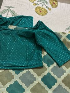 Elegant Teal saree including blouse