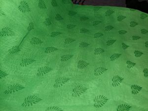 Green Multicolored Printed Saree