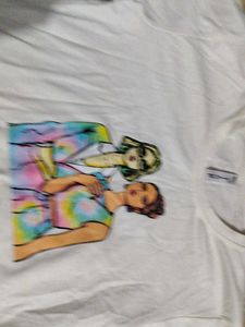 Graphic Print Long Sleeve T-Shirt size m crop tshi