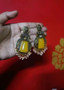 Statement Yellow Earrings