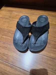 🇮🇳Freedom Sale🇮🇳Sparkly Black Flip-Flops
