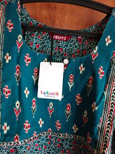 Cotton blue Printed Kurti