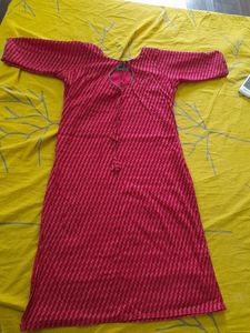 Pink Striped Kurti