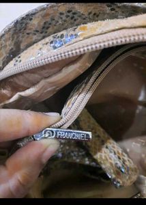 Chic Snakeskin Print Handbag