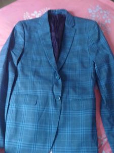 Men's Blue Plaid Blazer