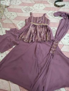Elegant Purple Kurta Set with Dupatta