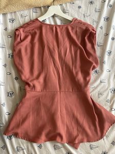 Elegant Rose Pink Top with Belt