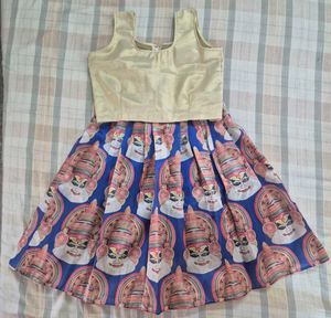 New Unique Kathakali Print Skirt Set