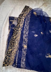 Embroidered Navy Blue Lehenga Choli