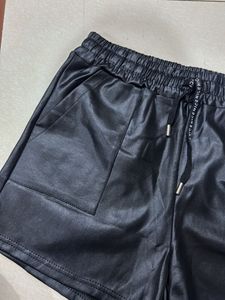 Leather shorts