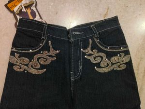 Y2K Dark Blue Straight Fit Denim Jeans
