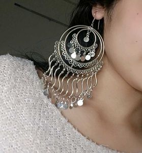 Silver Boho Dangle Earrings