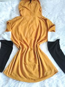 🎀Color Block Hoodie - Mustard, Black, &amp; White❣️