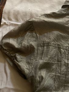 Sparkly olive Collared vintage shirt
