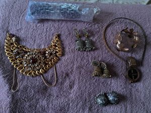Elegant Indian Jewelry Set with Watch