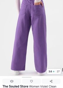 Purple Casual Pants