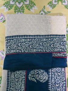 blue saree torn condition