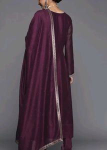 Libas heavy flare purple Embroidered Kurta Sets