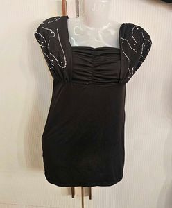 Black Dress with Embellishments