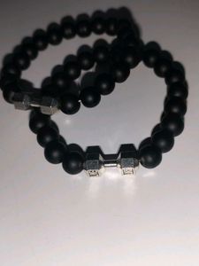 Two Dumbbell Bead Bracelet