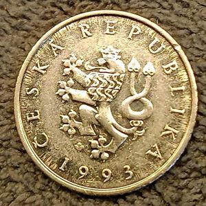 1993 Czech Republic One Koruna Coin