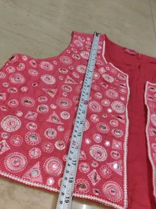 Embellished Pink Sleeveless Jacket