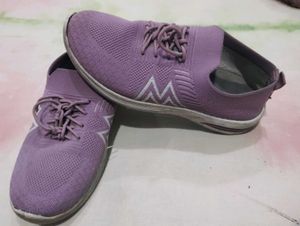 Purple Knit Sneakers