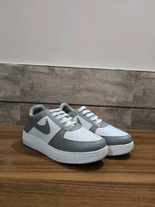 Stylish Grey and White Sneakers
