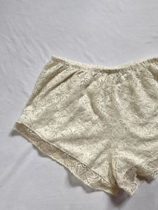white Lace  Shorts