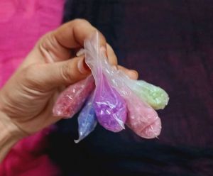 Assorted Craft Beads - Pink, Purple, Green