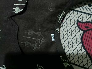Brown Kurta with Tribal Print