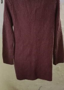 Burgundy Knit Cardigan