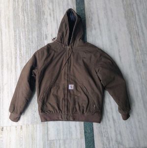 Carhartt Brown Hooded Work Jacket