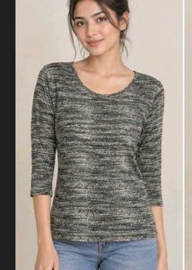 Striped 3/4 Sleeve Top