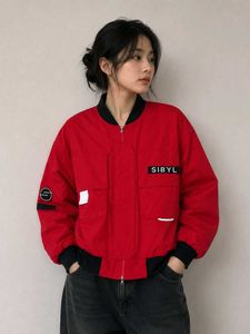 Red Baggy Bomber Jacket 🎀