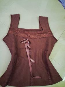 Women's Lace Trim Cami Top