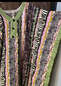 Colorful Print Kaftan Top