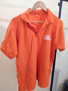 Beautiful Orange Cotton T-Shirt For Men